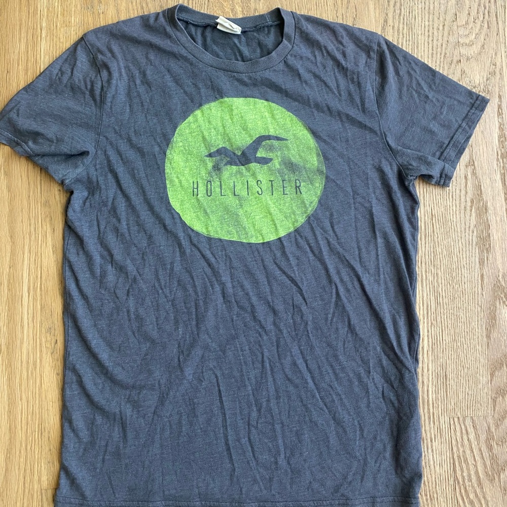Hollister Green and Gray Men’s Tee